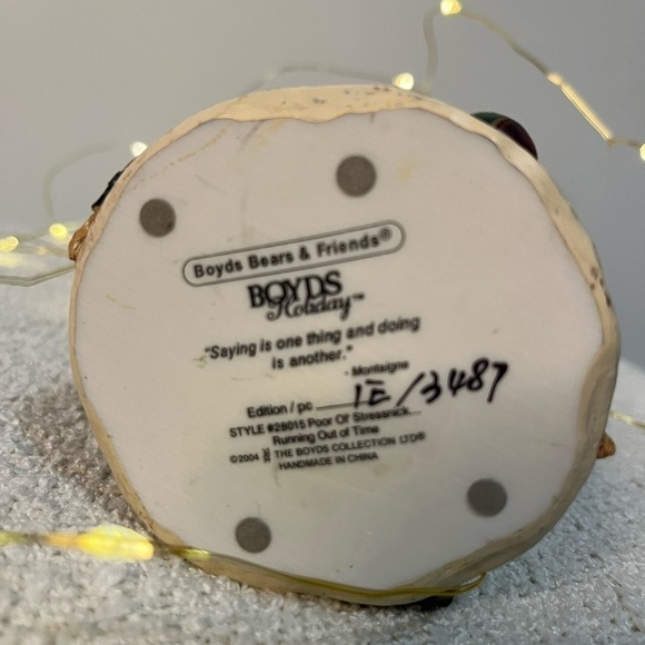 Collectibles ~ Boyd’s Bears Holiday Style #28015. Edition 1E-3487 - Picture 4 of 6